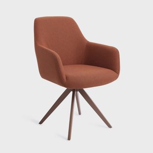 Jesper Home Draaibare Eetkamerstoel 'Hiroo' Turn Brown, kleur Hearth Harmony