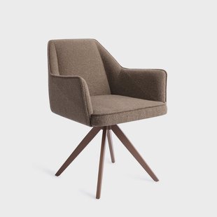 Jesper Home Draaibare Eetkamerstoel 'Tome' Turn Brown, kleur Idaho Potato