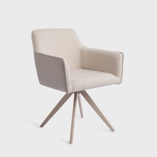Jesper Home Draaibare Eetkamerstoel 'Hofu' Turn Beige, kleur Enoki