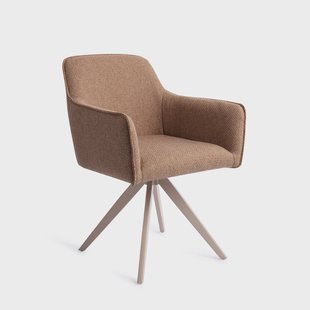 Jesper Home Draaibare Eetkamerstoel 'Hofu' Turn Beige, kleur French Toast