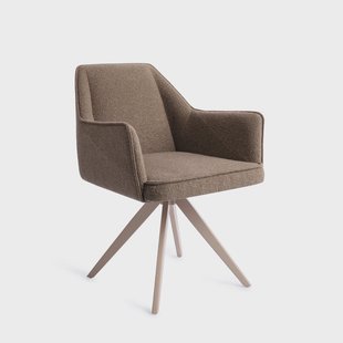 Jesper Home Draaibare Eetkamerstoel 'Tome' Turn Beige, kleur Idaho Potato