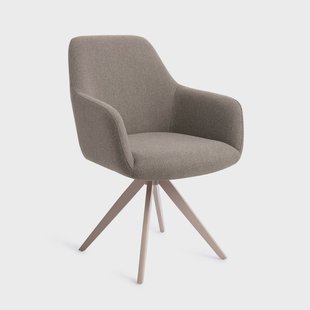Jesper Home Draaibare Eetkamerstoel 'Hiroo' Turn Beige, kleur Foggy Fusion