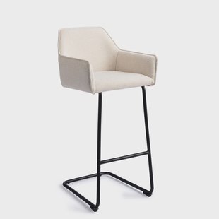 Jesper Home Barkruk 'Hofu' Arch Black, kleur Enoki (zithoogte 76cm)