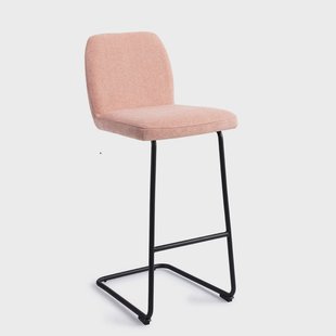 Jesper Home Barkruk 'Ikata' Arch Black, kleur Anemone (zithoogte 76cm)