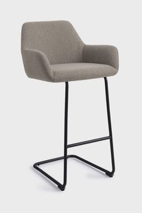 Jesper Home Barkruk 'Hiroo' Arch Black, kleur Foggy Fusion (zithoogte 76cm)