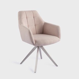 Jesper Home Draaibare Eetkamerstoel 'Noto' Turn Steel, kleur Petal Pink