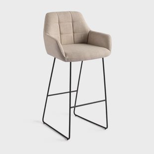 Jesper Home Barkruk 'Noto' Slide Black, kleur Overnight Oats (zithoogte 75cm)