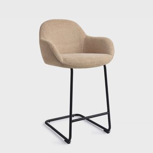 Jesper Home Barkruk 'Kushi' Arch Black, kleur Desert Dunes (zithoogte 68cm)