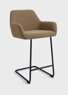 Jesper Home Barkruk 'Hiroo' Arch Black, kleur Willow (zithoogte 66cm)