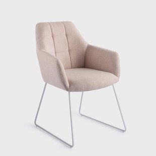 Jesper Home Eetkamerstoel 'Noto' Slide White, kleur Petal Pink