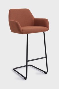 Jesper Home Barkruk 'Hiroo' Arch Black, kleur Hearth Harmony (zithoogte 76cm)