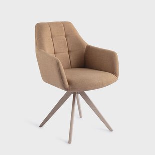 Jesper Home Draaibare Eetkamerstoel 'Noto' Turn Beige, kleur Toasted Toffee