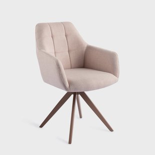 Jesper Home Draaibare Eetkamerstoel 'Noto' Turn Brown, kleur Petal Pink