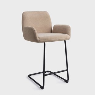 Jesper Home Barkruk 'Misaki' Arch Black, kleur Funky Fudge (zithoogte 66cm)