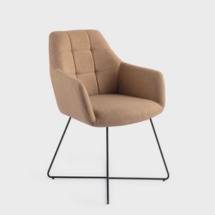 Jesper Home Eetkamerstoel 'Noto' Cross Black, kleur Toasted Toffee