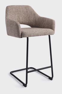 Jesper Home Barkruk 'Yanai' Arch Black, kleur Biscuit Beach (zithoogte 65cm)