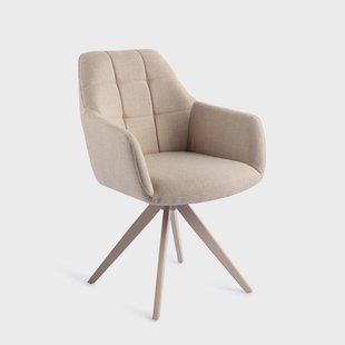 Jesper Home Draaibare Eetkamerstoel 'Noto' Turn Beige, kleur Overnight Oats