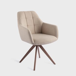 Jesper Home Draaibare Eetkamerstoel 'Noto' Turn Brown, kleur Overnight Oats