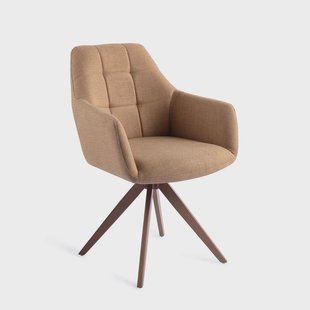 Jesper Home Draaibare Eetkamerstoel 'Noto' Turn Brown, kleur Toasted Toffee