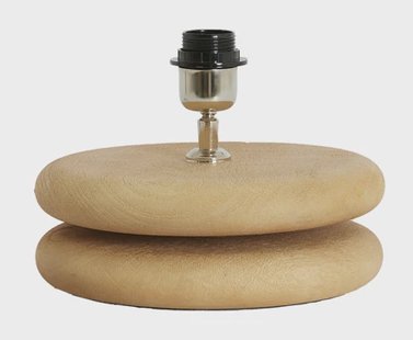 Light & Living Tafellamp 'Eboli' Mangohout, Ø25cm, kleur Naturel