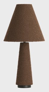 Light & Living Tafellamp 'Devia' Bouclé, 61cm, kleur Bruin