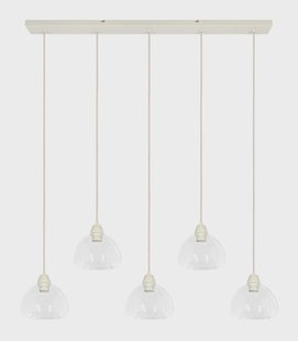 Light & Living Hanglamp 'Bisho' 5-lamps, kleur Crème