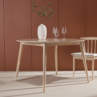 Nohr Ronde Eettafel 'Neomi' Rubberhout, 120cm, kleur Whitewash