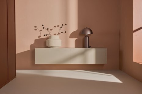 Nohr Zwevend TV-meubel 'Ericka' MDF, 160cm, kleur Beige