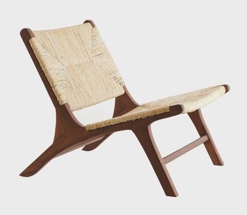 Light & Living Fauteuil 'Payan' Teakhout en bananenblad