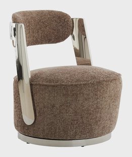 Light & Living Fauteuil 'Kemena' kleur Grijs/Bruin