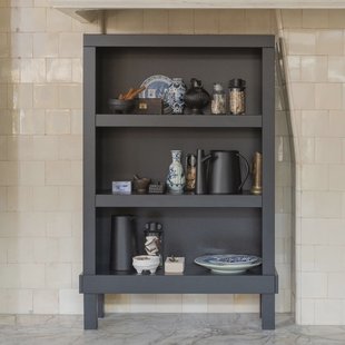 WOOOD Wandkast 'Bonk' Grenen, 160 x 107cm, kleur Mat zwart