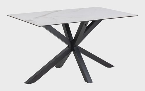 Bendt Eettafel 'Line' Keramiek, 135 x 80cm, kleur Wit