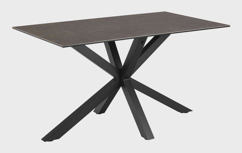 Bendt Eettafel 'Line' Keramiek, 135 x 80cm, kleur Zwart
