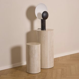 Bendt Zuil 'Flavian' Travertinlook, Set van 2 stuks, kleur Beige