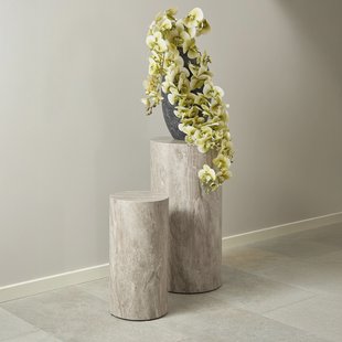 Bendt Zuil 'Flavian' Marmerlook, Set van 2 stuks, kleur Grijs