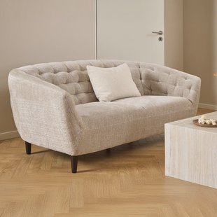 Bendt 3-zits Bank 'Loes' Chenille, kleur Beige