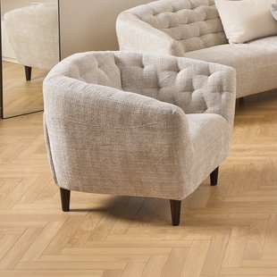 Bendt Fauteuil 'Loes' Chenille, kleur Beige