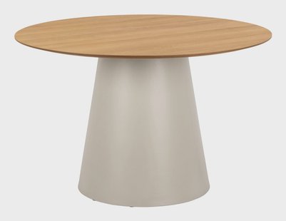 Bendt Ronde Eettafel 'Anemone' Eiken, 120cm, kleur Grijs