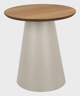 Bendt Ronde Bijzettafel 'Anemone' Eiken, 45cm, kleur Grijs