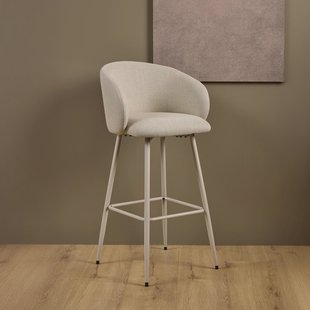 Bendt Barkruk 'Cristi' Stof, kleur Beige (zithoogte 78cm)