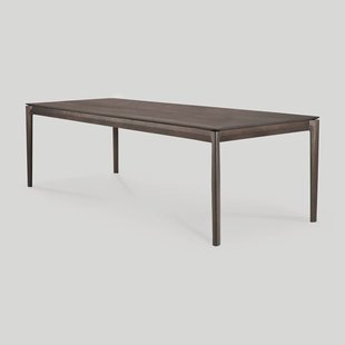 Ethnicraft Eettafel 'Bok' Gevernist Eikenhout, 220 x 95cm, kleur Bruin