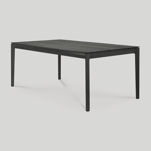Ethnicraft Eettafel 'Bok' Gevernist Eikenhout, 160 x 80cm, kleur Zwart