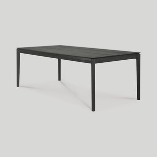 Ethnicraft Eettafel 'Bok' Gevernist Eikenhout, 200 x 95cm, kleur Zwart