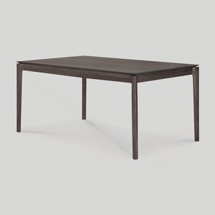 Ethnicraft Uitschuifbare Eettafel 'Bok' Gevernist Eikenhout, 160/240 x 90cm, kleur Bruin