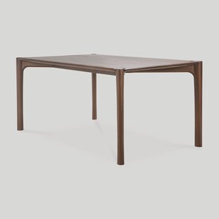 Ethnicraft Eettafel 'PI' Gevernist Teakhout, 200 x 95cm, kleur Bruin