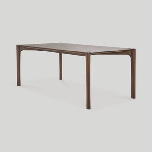 Ethnicraft Eettafel 'PI' Gevernist Teakhout, 220 x 95cm, kleur Bruin