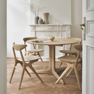 Ethnicraft Ronde Eettafel 'Corto' Geolied Eikenhout, 120cm