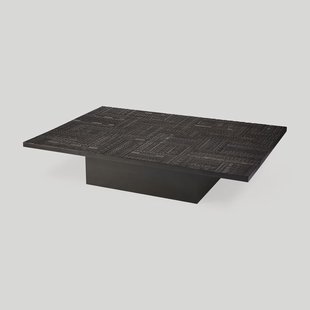 Ethnicraft Salontafel 'Tabwa' Gevernist Teakhout, 170 x 120cm, kleur Off Black