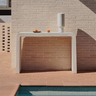 Kave Home Sidetable 'Aiguablava' Cement, 120cm