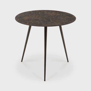 Ethnicraft Ronde Salontafel 'Luna' Minerals, 50cm, kleur Whisky